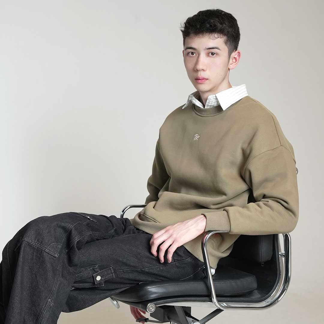 PRX Olive Oversized Sweatshirt